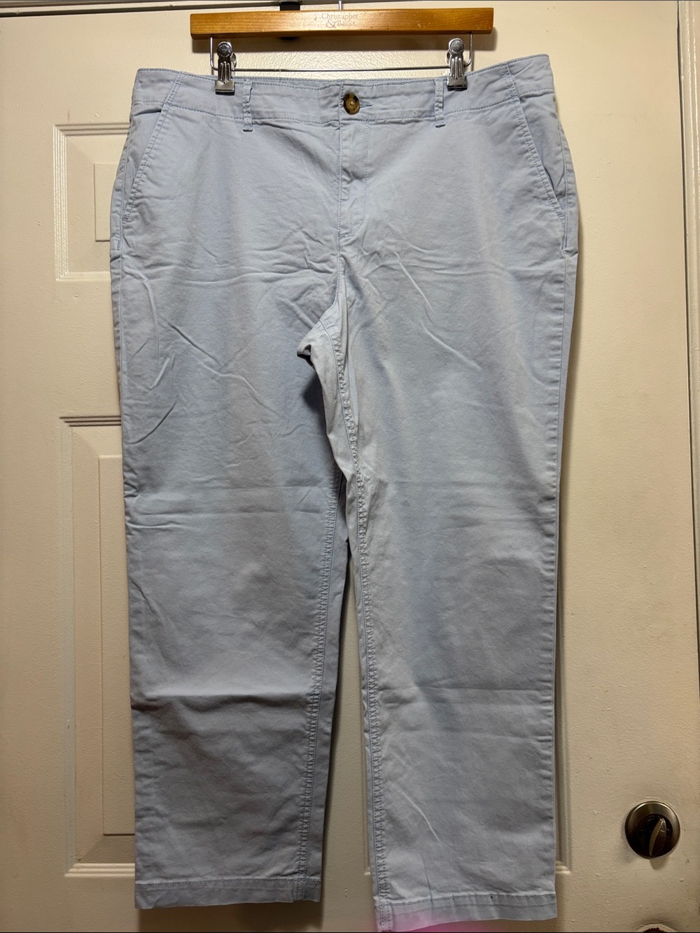 LOFT Sky Blue Cropped Chinos
